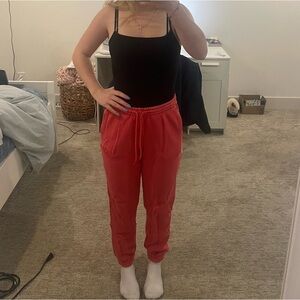 Aerie, S-M, Red sweatpants